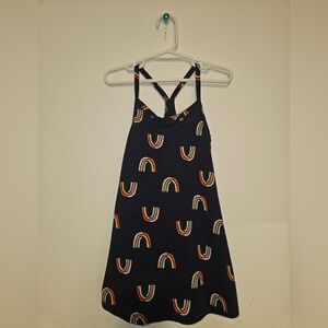Hanna Andersson Navy Rainbow Swim Dress 100/4